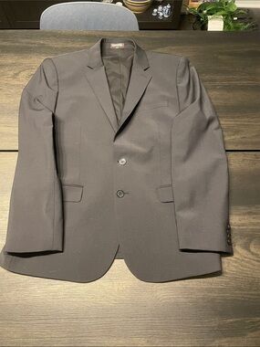 Express Men's Dark Gray Two-Button Sport Coat